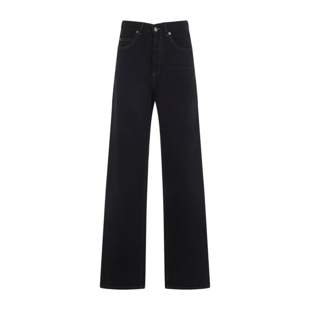 Saint Laurent V-Waist Long Baggy Jeans Women
